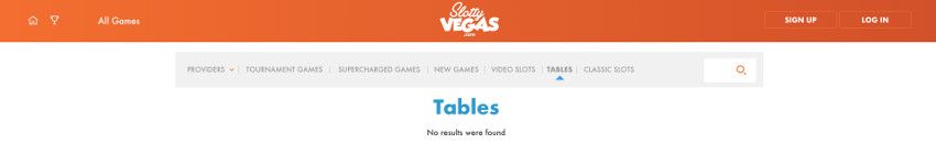 Table games at Slotty Vegas