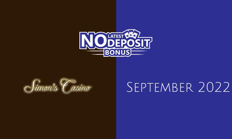 Latest Simons Casino no deposit bonus 8th of September 2022
